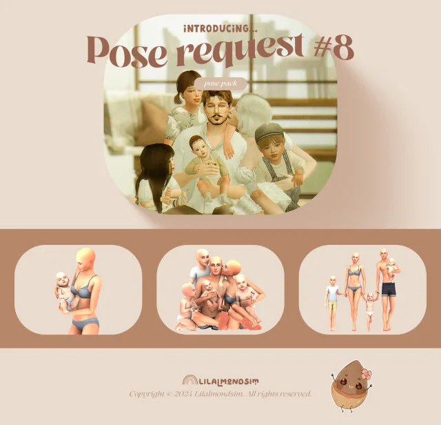 Vista previa de Pose request #8 — 𝒑𝒐𝒔𝒆 𝒑𝒂𝒄𝒌, poses de lilalmondsim para Los Sims 4.