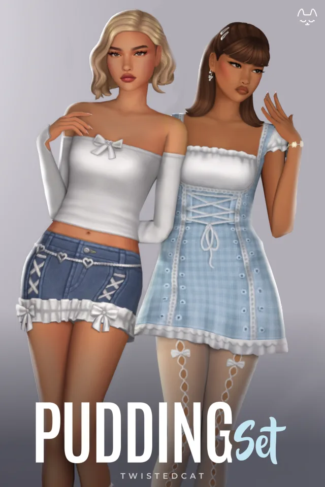 Vista previa de Pudding Set, ropa de twisted-cat para Los Sims 4.