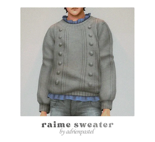 Vista previa de Raime Sweater, ropa de its-adrienpastel para Los Sims 4.