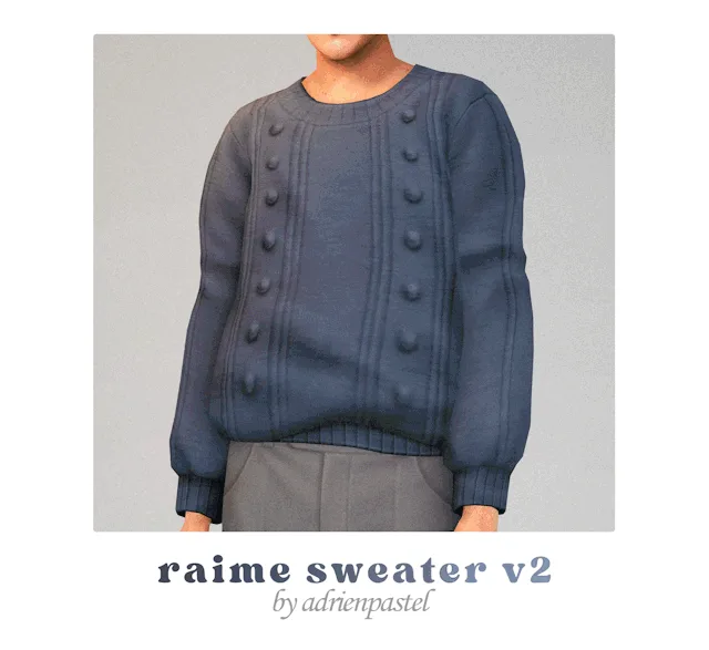 Vista previa de Raime Sweater V2, ropa de its-adrienpastel para Los Sims 4.