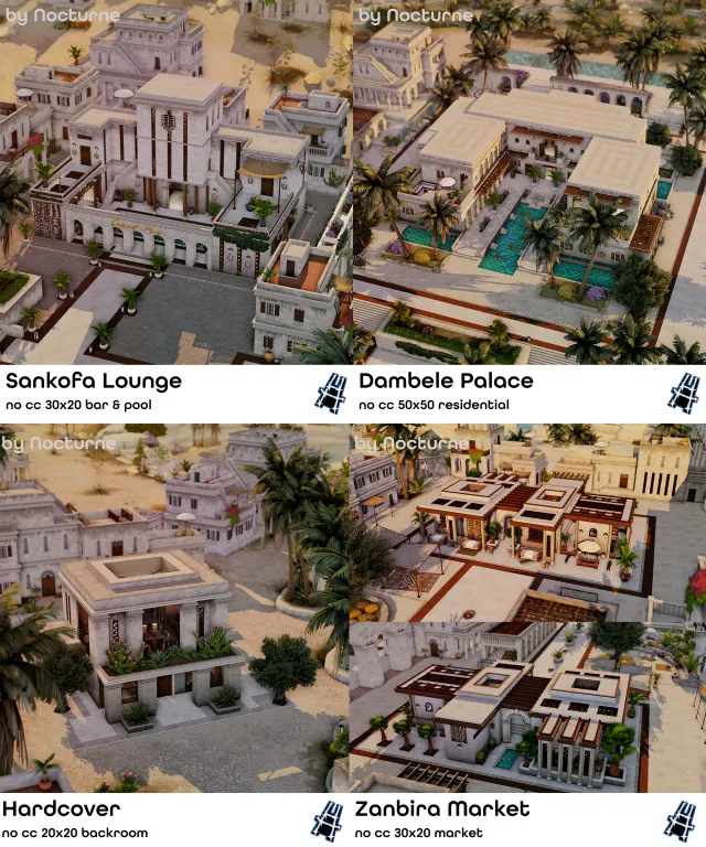 Vista previa de Rebuild Ondarion | Dambele, solares y habitaciones de nocturne-vi para Los Sims 4.