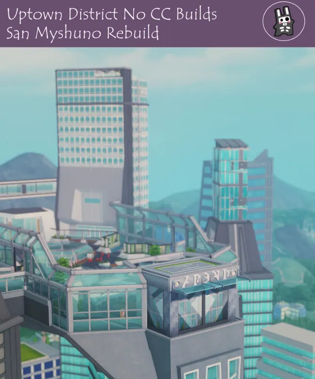 Vista previa de Rebuild San Myshuno | Uptown District, solares y habitaciones de nocturne-vi para Los Sims 4.