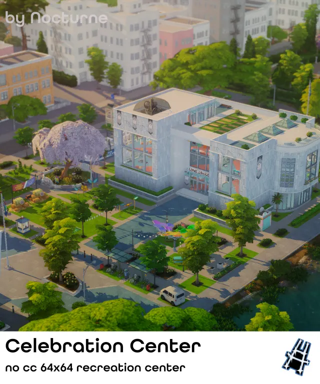 Vista previa de Recreation Center | Gilbert Gardens, solares y habitaciones de nocturne-vi para Los Sims 4.