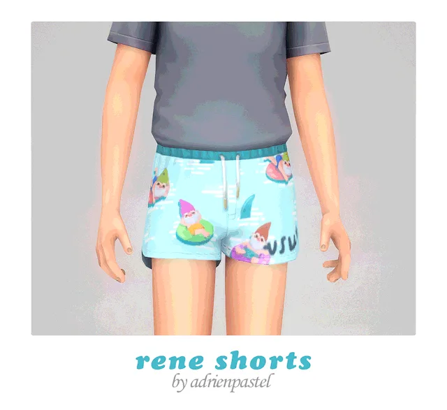 Vista previa de Rene Shorts, ropa de its-adrienpastel para Los Sims 4.