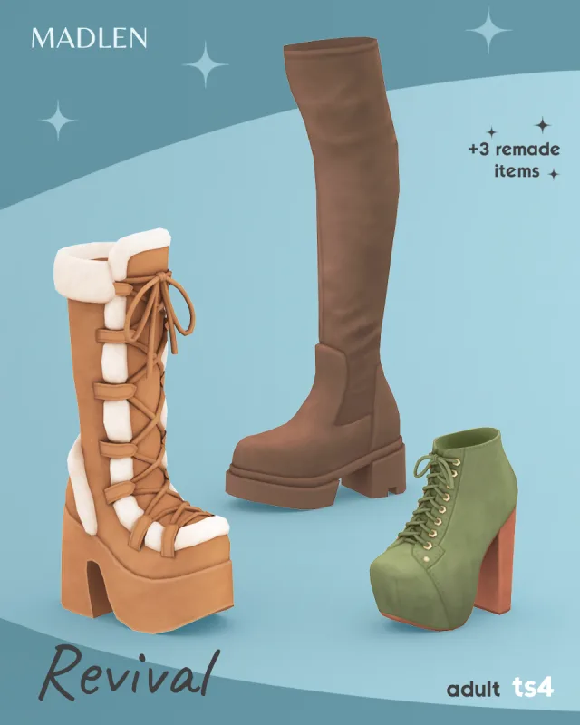 Vista previa de Revival shoe set been wanting to do this for so, zapatos de madlensims para Los Sims 4.