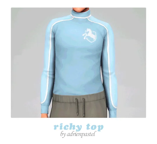 Vista previa de Richy Top & Trousers, ropa de its-adrienpastel para Los Sims 4.