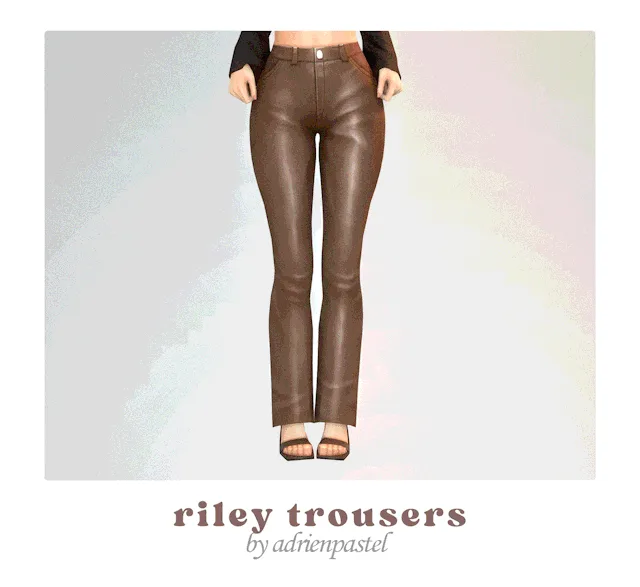 Vista previa de Riley Leather Trousers (Updated), ropa de its-adrienpastel para Los Sims 4.
