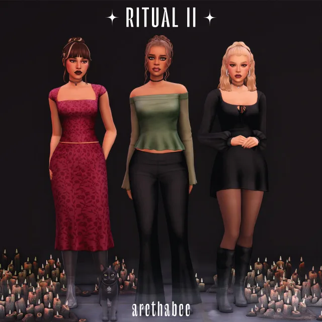 Vista previa de RITUAL II, crear un sim de arethabee para Los Sims 4.