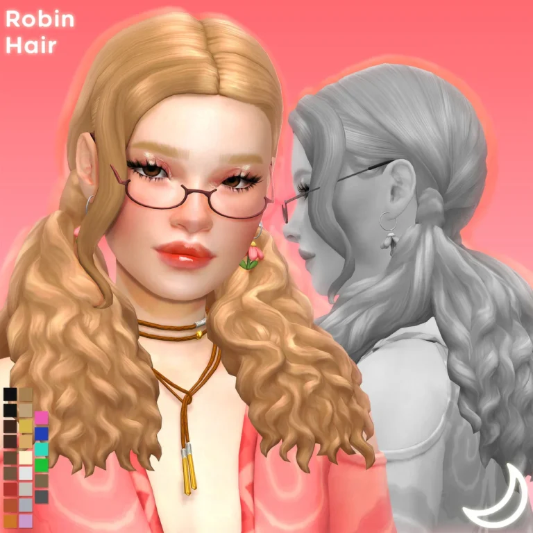 Vista previa de ROBIN cabello BY IMVIKAI, cabello de imvikai para Los Sims 4.