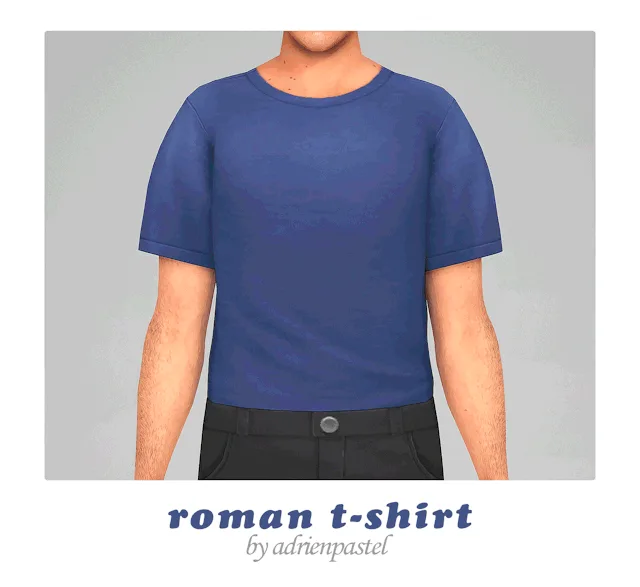 Vista previa de Roman T-Shirt, ropa de its-adrienpastel para Los Sims 4.