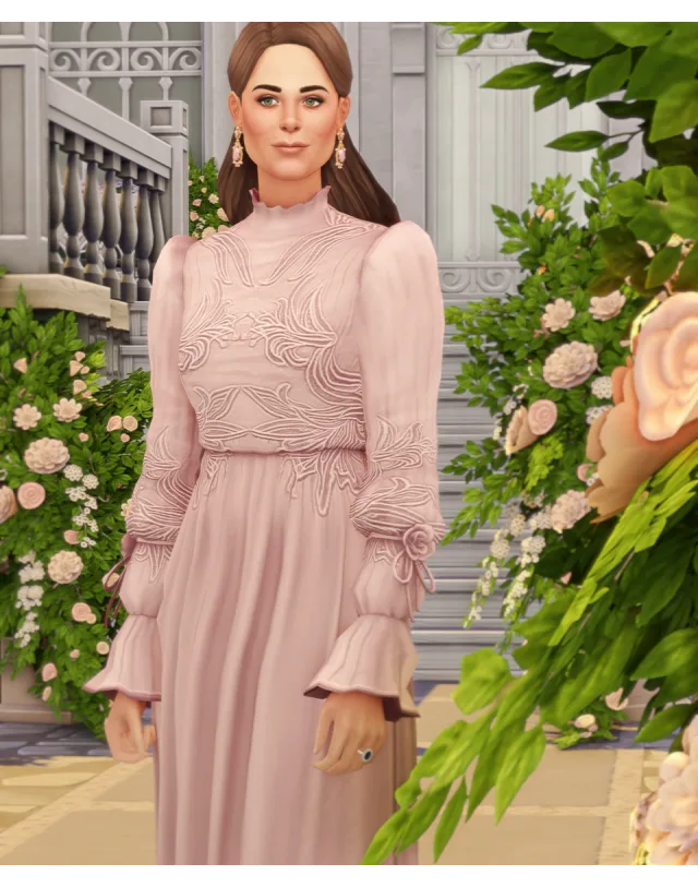 Vista previa de Rose in the Garden (Princess of XII), accesorios de rustys-cc para Los Sims 4.