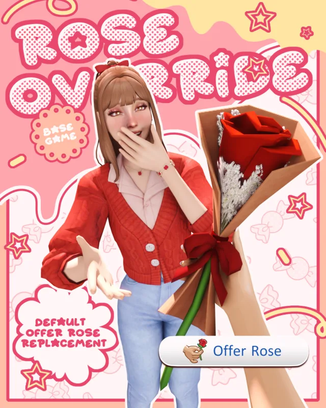 Vista previa de Rose predeterminado Replacement, mods de apricotrush para Los Sims 4.