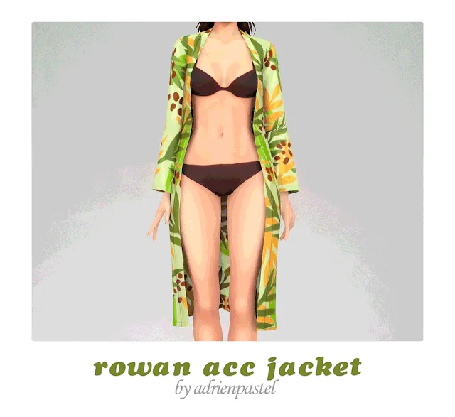 Vista previa de Rowan Acc Jacket (Updated), ropa de its-adrienpastel para Los Sims 4.