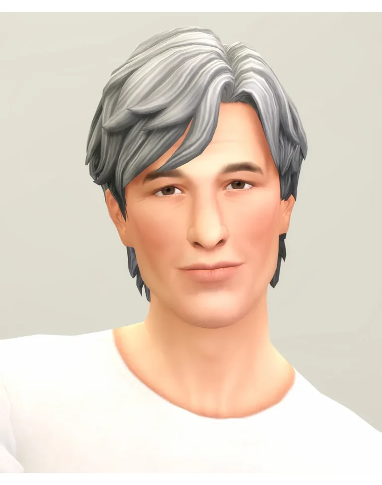 Vista previa de Rusty cabello _M (2 type / 26 color), cabello de rustys-cc para Los Sims 4.