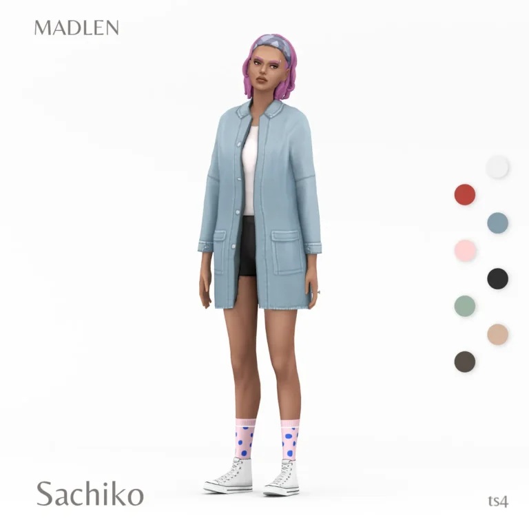 Vista previa de Sachiko conjunto now available for adults, ropa de madlensims para Los Sims 4.
