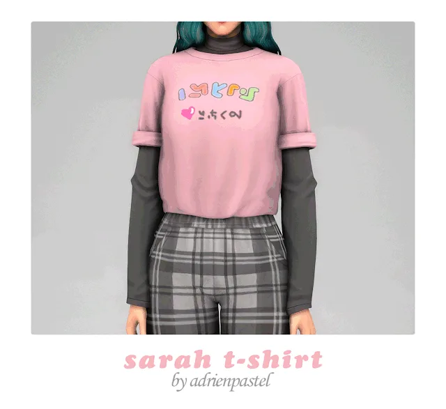 Vista previa de Sarah & Talia T-Shirts (Updated), ropa de its-adrienpastel para Los Sims 4.