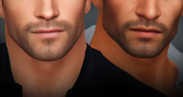 Vista previa de Savvy Stubble, cabello de golyhawhaw para Los Sims 4.