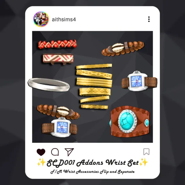 Vista previa de SCD001 Addons, accesorios de aithsims4 para Los Sims 4.
