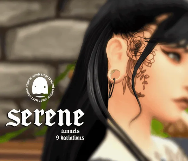 Vista previa de Serene ear tunnels, crear un sim de sondescent para Los Sims 4.