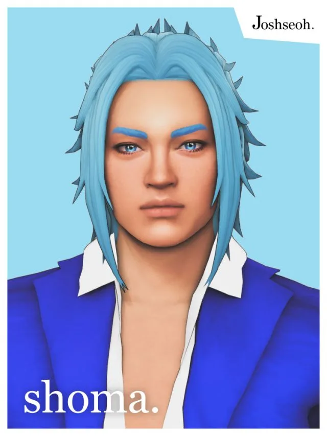 Vista previa de Shoma cabello (cabello Commissions), cabello de joshseoh para Los Sims 4.