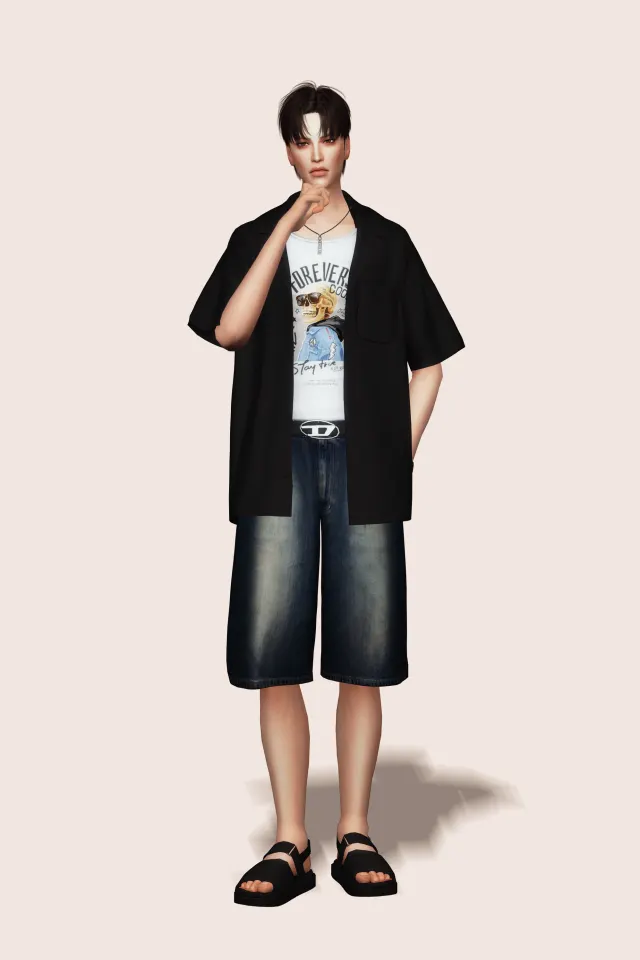 Vista previa de Short Sleeve Blazer, crear un sim de gorillax3-cc para Los Sims 4.