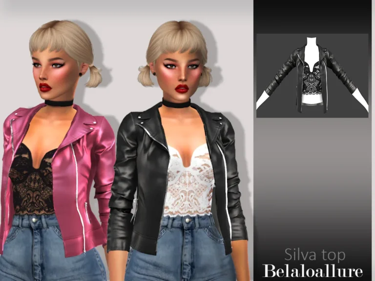 Vista previa de Silva top, ropa de belaloallure3 para Los Sims 4.