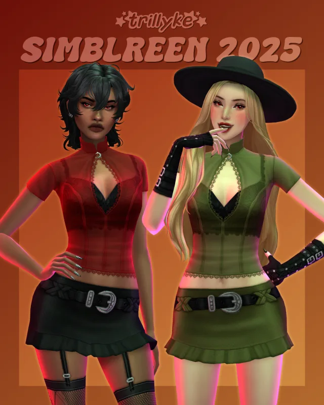 Vista previa de Simblreen 2025 Treats, cabello de trillyke para Los Sims 4.