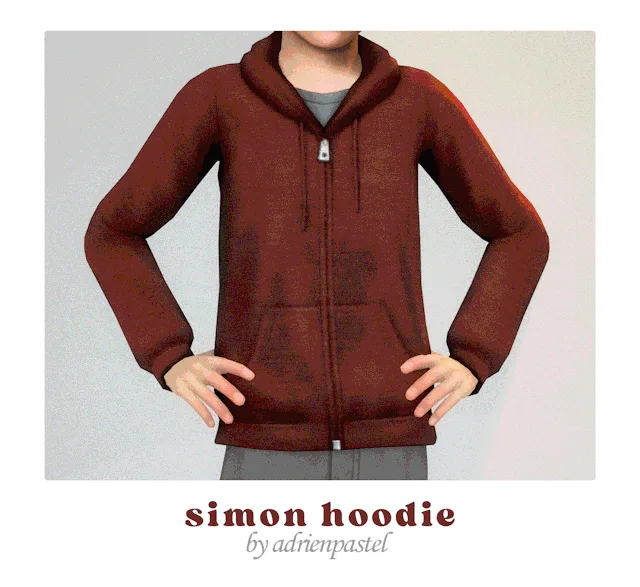 Vista previa de Simon Hoodie (Kids), contenido personalizado de its-adrienpastel para Los Sims 4.