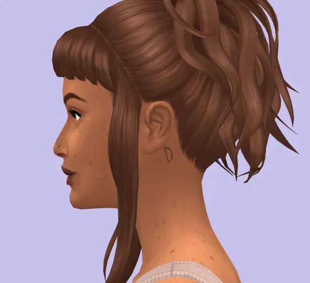Vista previa de Simple Behind Ear Simlish Alphabet Tattoos, detalles de piel de toastie-sim para Los Sims 4.