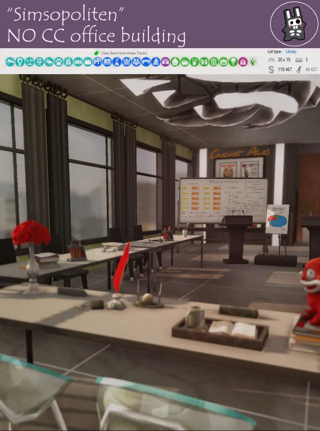 Vista previa de Simsopoliten " | no cc lot download, solares y habitaciones de nocturne-vi para Los Sims 4.