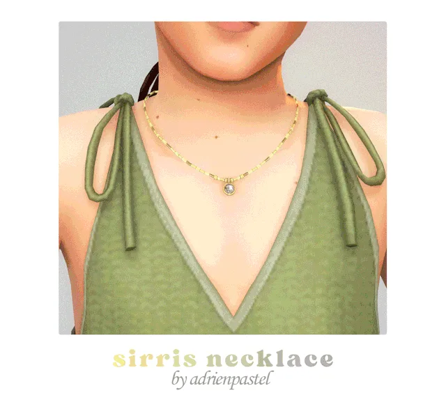 Vista previa de Sirris Kids Necklace, accesorios de its-adrienpastel para Los Sims 4.