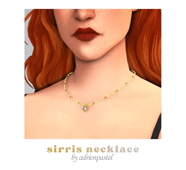Vista previa de Sirris Necklace, accesorios de its-adrienpastel para Los Sims 4.