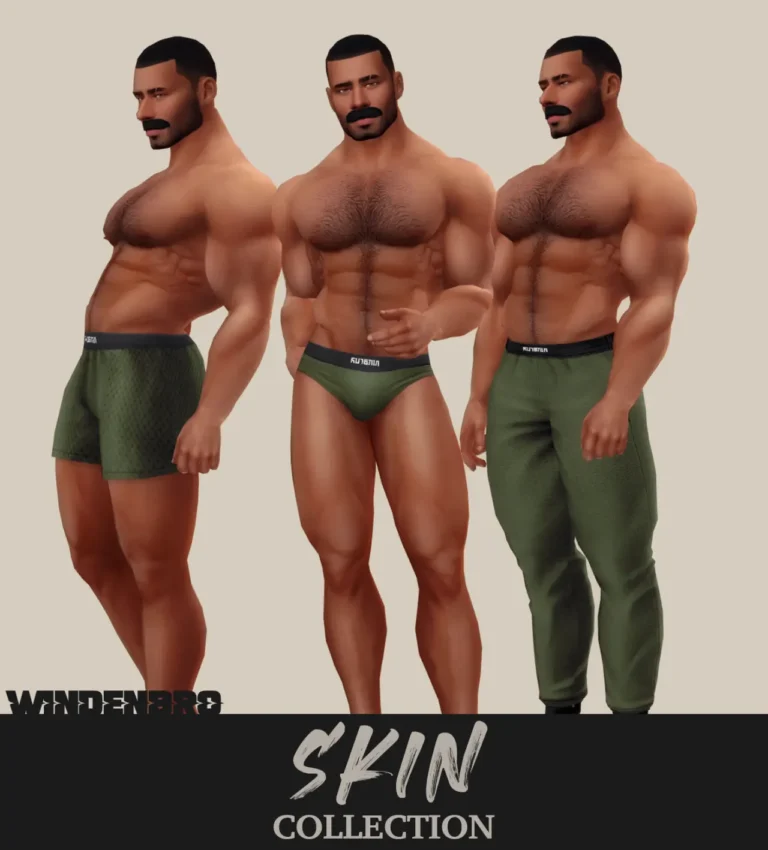 SKIN: cinco prendas masculinas para Los Sims 4 de Windenbro para Los Sims 4
