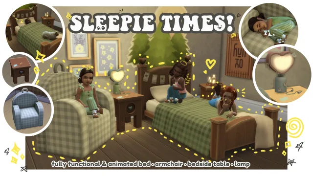 Vista previa de Sleepie Times!︎, construir y comprar de tamsiecc para Los Sims 4.