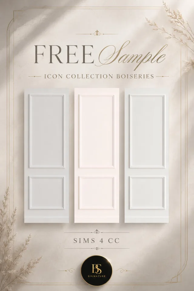 Vista previa de Sneak peek wall panels bs signature, construir y comprar de bs-signature para Los Sims 4.