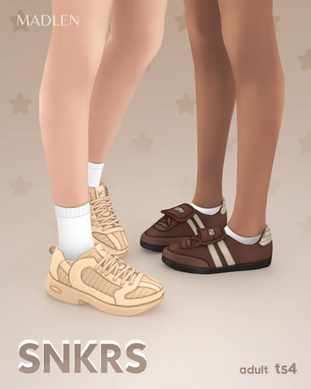 Vista previa de Snkrs set fresh kicks for every step you take, zapatos de madlensims para Los Sims 4.