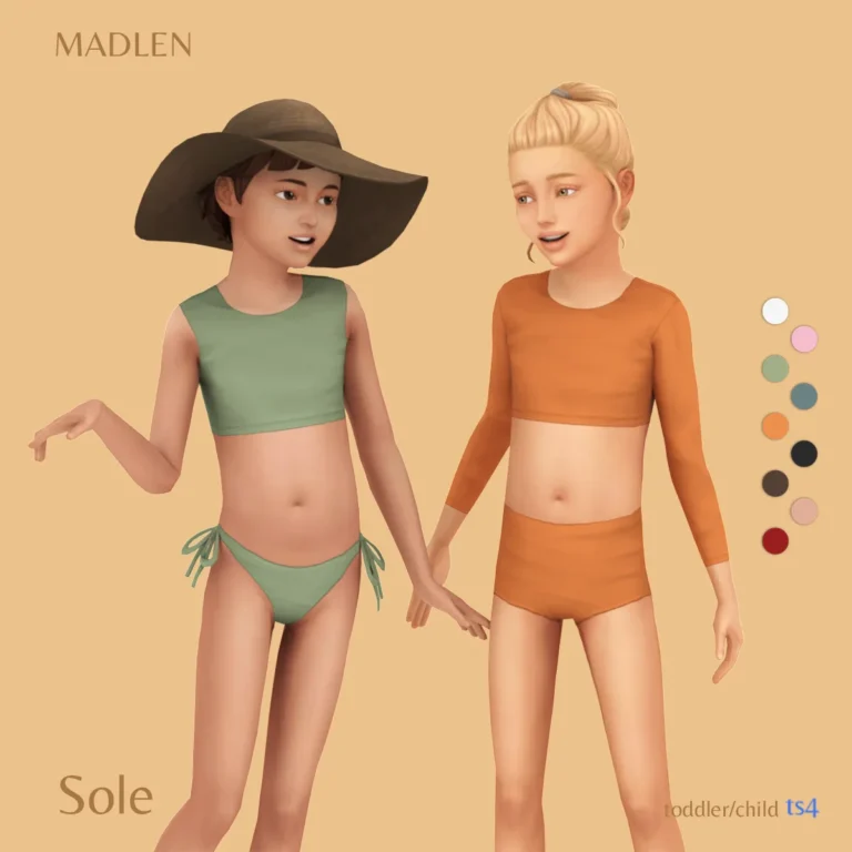 Vista previa de Sole swimwear pack in need for some minimalist, ropa de madlensims para Los Sims 4.