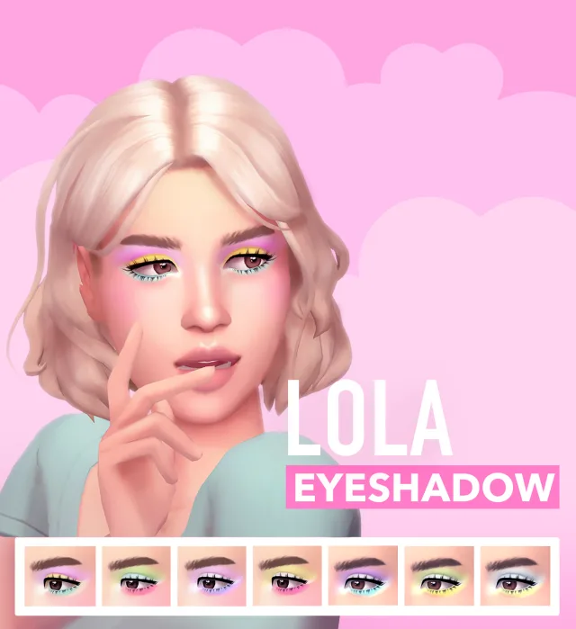 Vista previa de Sombra de ojos Lola, maquillaje de twisted-cat para Los Sims 4.