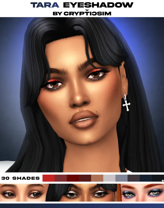 Vista previa de Sombra de ojos tara, maquillaje de crypticsim para Los Sims 4.