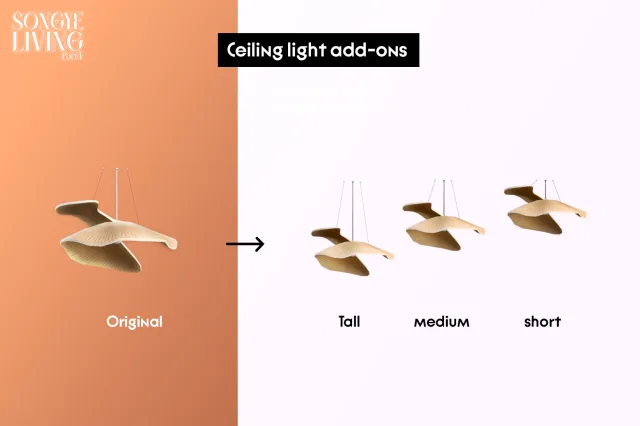 Vista previa de SONGYE Ceiling light add-ons, construir y comprar de pamplemoossims para Los Sims 4.