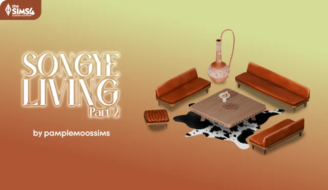 Vista previa de SONGYE living Set part 2, construir y comprar de pamplemoossims para Los Sims 4.
