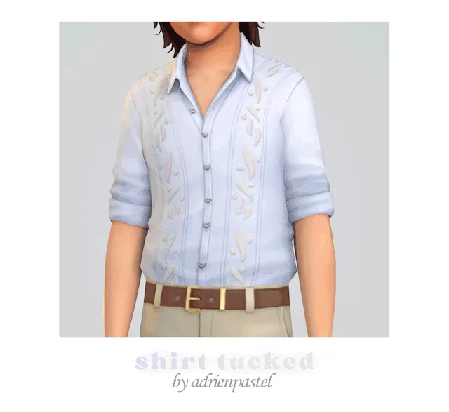 Vista previa de SP06 Shirt Tucked & Vest (Kids conversiones), ropa de its-adrienpastel para Los Sims 4.