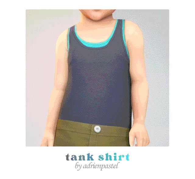 Vista previa de SP08 Tank Shirt (Toddlers), ropa de its-adrienpastel para Los Sims 4.