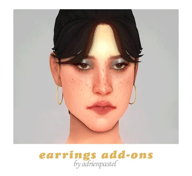 Vista previa de SP49 Earrings Add-Ons, accesorios de its-adrienpastel para Los Sims 4.