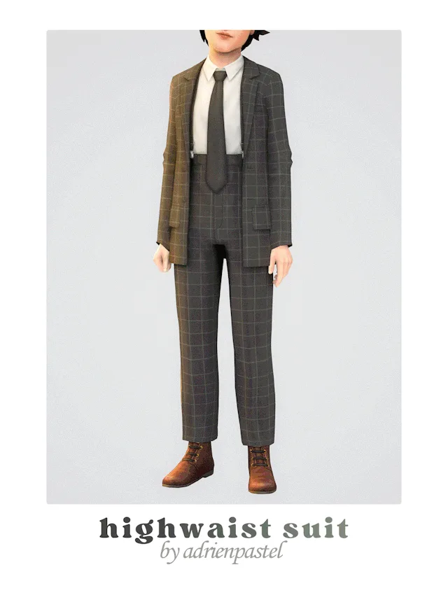Vista previa de SP66 Highwaist Suit & Pajama conjunto (Kids conversiones), ropa de its-adrienpastel para Los Sims 4.