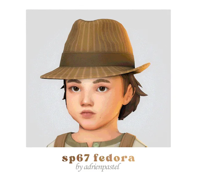 Vista previa de SP67 Fedora (Toddlers), ropa de its-adrienpastel para Los Sims 4.