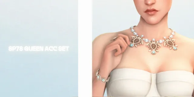 Vista previa de SP78 (Bridgerton's Ball) Queen Acc Set, contenido personalizado de its-adrienpastel para Los Sims 4.