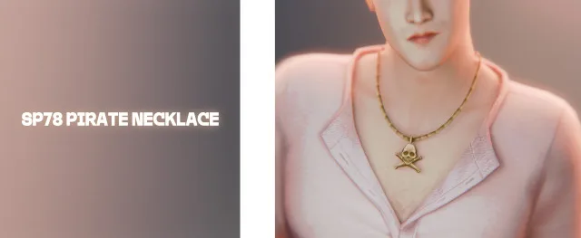 Vista previa de SP78 Pirate Necklace, accesorios de its-adrienpastel para Los Sims 4.