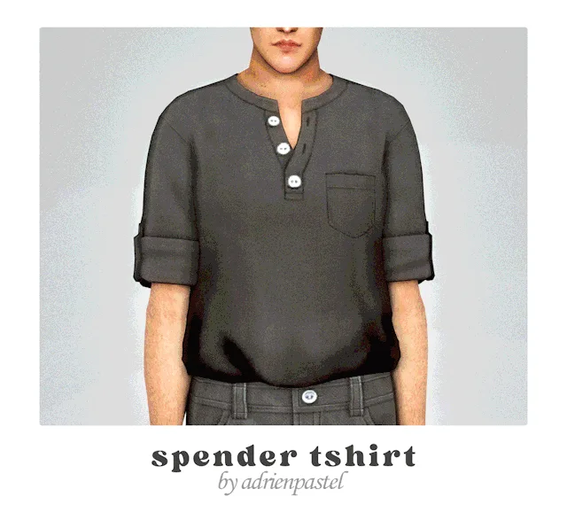 Vista previa de Spender T-Shirt (Updated), ropa de its-adrienpastel para Los Sims 4.