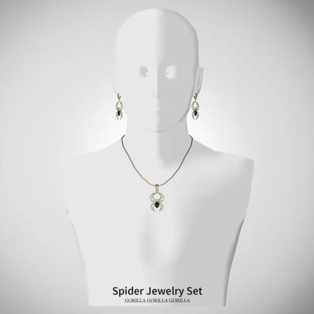 Vista previa de Spider Jewelry Set, accesorios de gorillax3-cc para Los Sims 4.